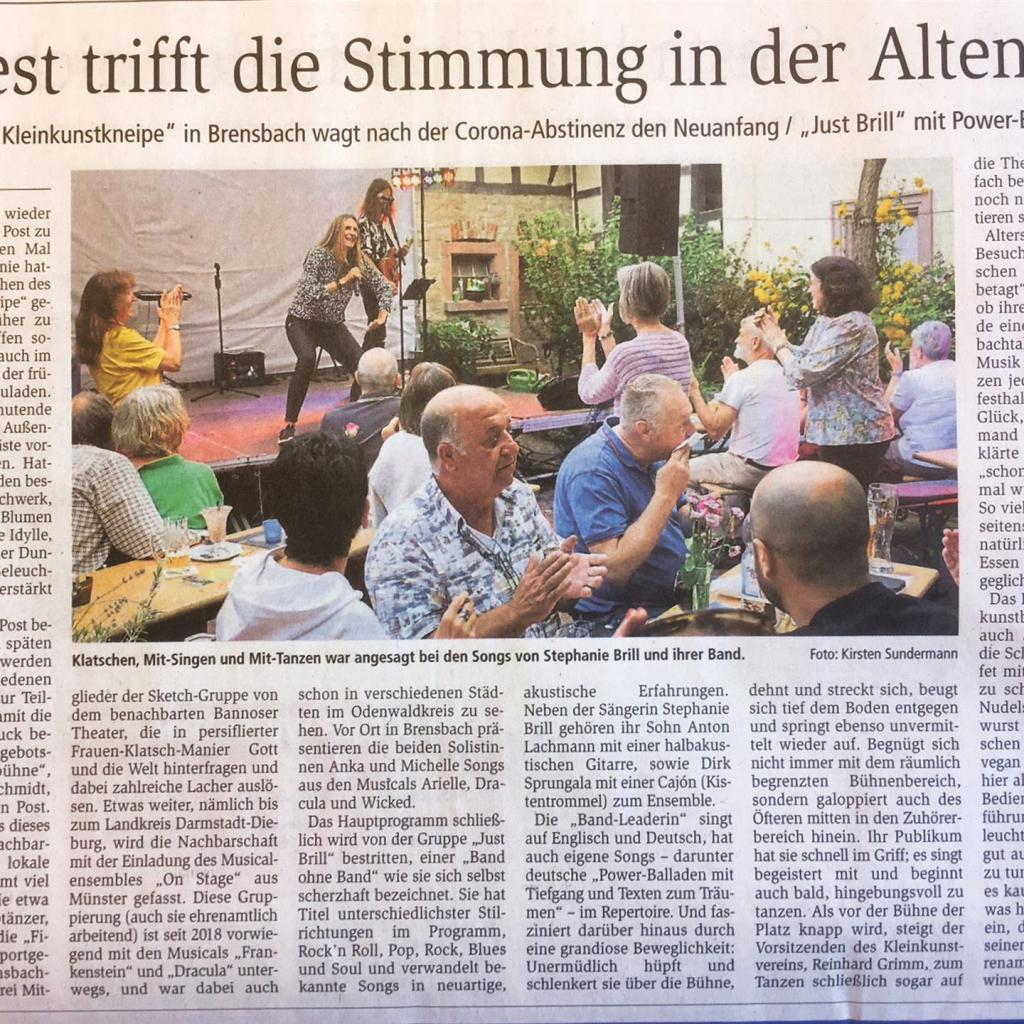 Artikel über die Band im Odenwaelder Echo 2023